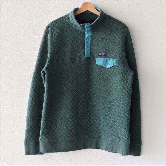 🏔️ Patagonia Organic Cotton Quilted Pullover Sweatshirt - Picture 1 of 5
